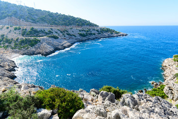 The Mediterranean coast of Turkey in summer