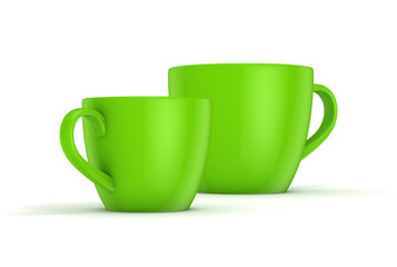 3d rendered cups.