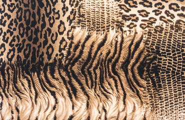 tekstura nadrukowanego tygrysa w paski - 78960725