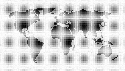 Fototapeta na wymiar World map dots gray EPS 10