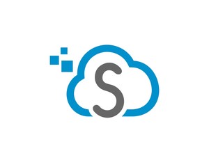 S cloud logo icon template