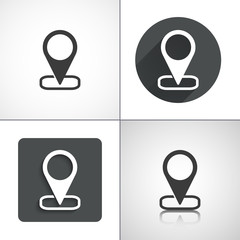 Navigation car globe icons. Set elements for design.
