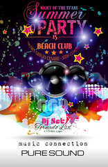 Disco Night Club Flyer layout with Speaker shape
