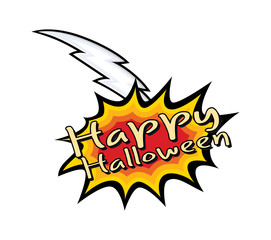 Halloween Retro Vector Banner