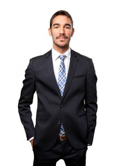 Proud young businessman