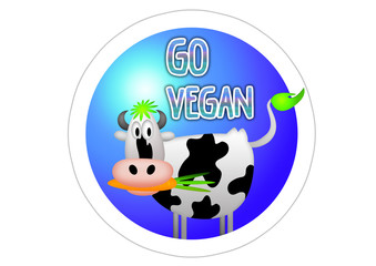 Go Vegan / Sticker - Autoaufkleber - Aufkleber