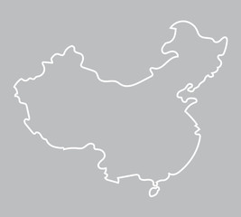 abstract map of China