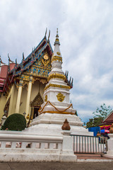 White pagoda in Thai temple