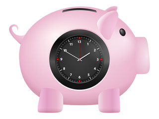 piggy bank clock