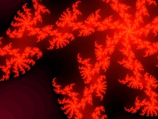 Decorative fractal background in a red colors