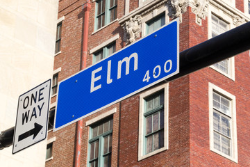Street sign Elm Street