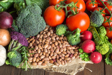 Pinto beans and vegatables
