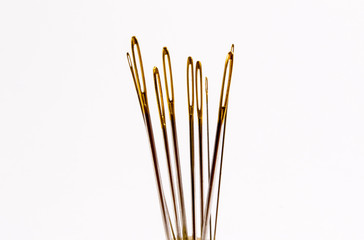 Sewing Needles Gold and Silver.