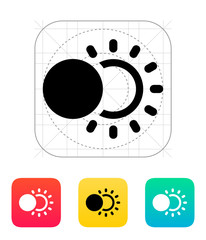 Solar eclipse icon.