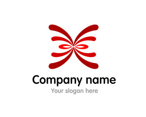 logo abstract red splashes