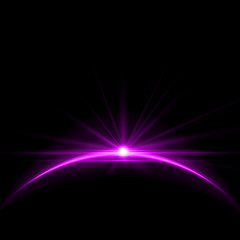 Obraz premium Rising Sun over the Earth Planet with Space Background for your