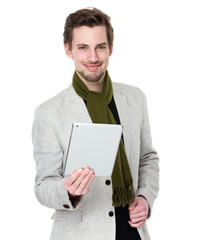 Man use of tablet