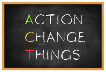 Obraz premium action change things- background concept