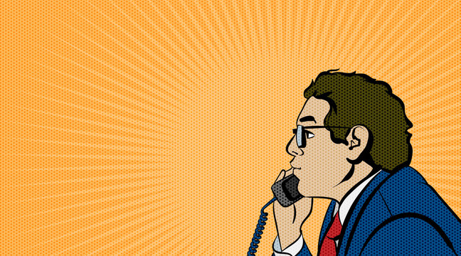 Pop Art Comics Man. Stock Vector Illustration