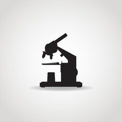 Realistic microscope icon