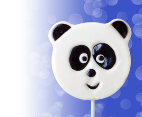 Fototapeta premium lollipop in the form of an panda