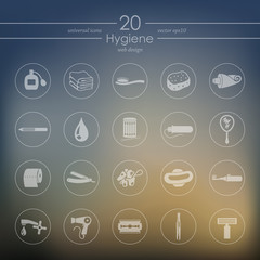 Set of hygiene icons