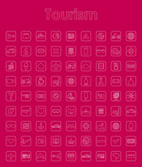 Set of tourism simple icons