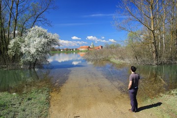 Overflow of the Sava river in Croatia