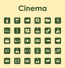 Set of cinema simple icons