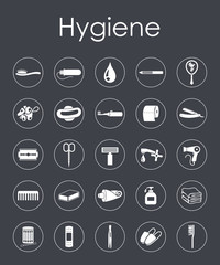 Set of hygiene simple icons