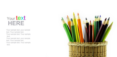 Pencil-holders with copy space