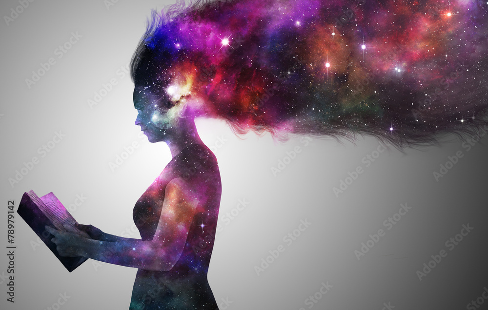 Wall mural universe woman