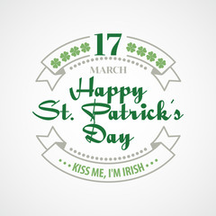 Typography St. Patricks Day. Vector illustration