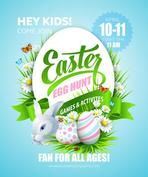 Easter poster. Vector illustration