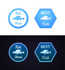 Grayling fish on label