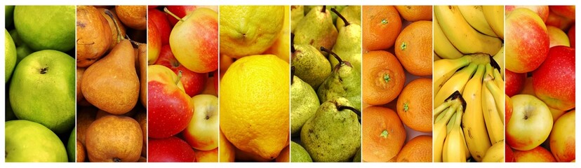 collage of fresh fruit