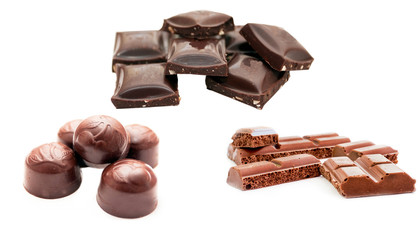 Different chocolate and different shapes
