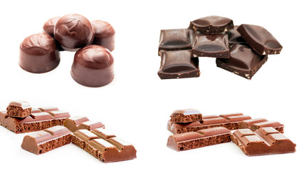 Different chocolate and different shapes