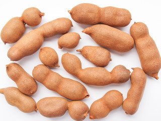 Raw tamarind fruits