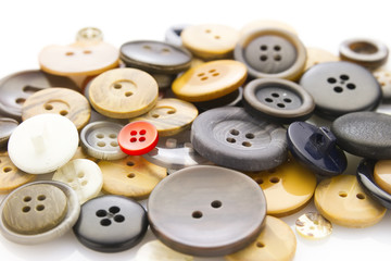 buttons on white