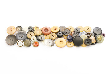 buttons on white