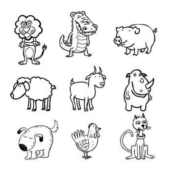 animals ,vector illustration.
