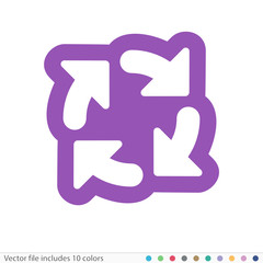 Sticker Icon - Vector file includes all colors