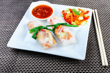 spring rolls with vegetables