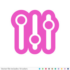 Sticker Icon - Vector file includes all colors