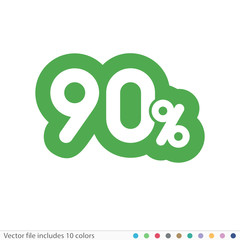 Sticker Icon - Vector file includes all colors