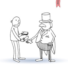 Bank icon, hand drawn illustration.