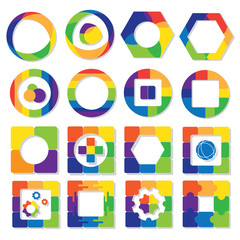 set of logos templates