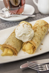 Apple cinnamon crepe