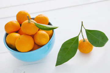 Bowl of fresh mandarins